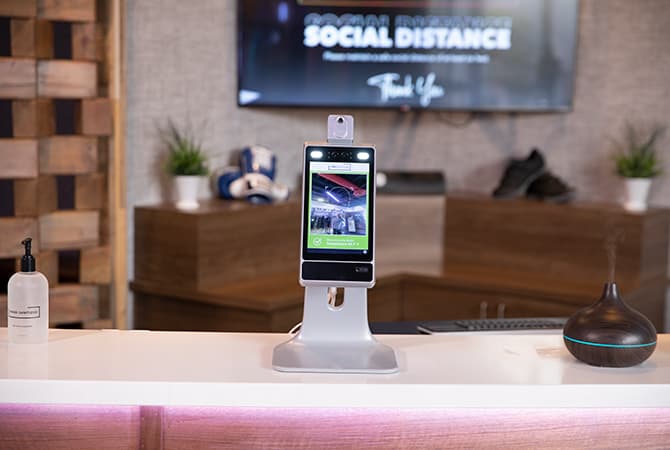 Contactless Check-In Kiosk at front desk